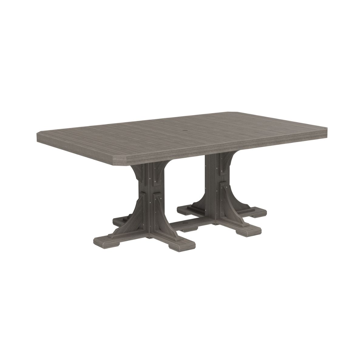 Classic Outdoor Dining Table - 6' Long coastal-gray Dining Height (30")