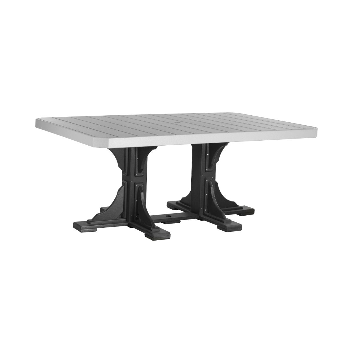 Classic Outdoor Dining Table - 6' Long dove-gray-black Dining Height (30")