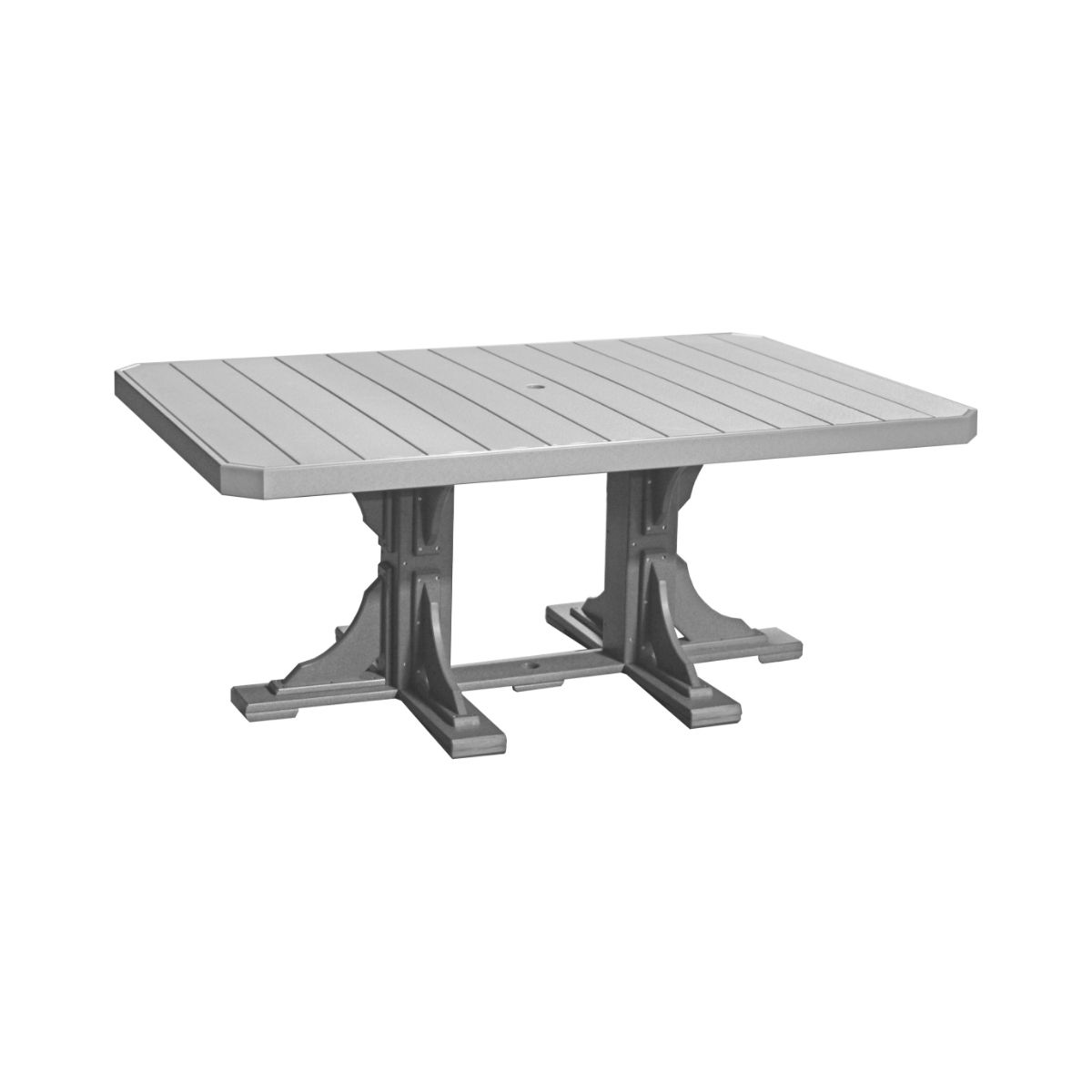 Classic Outdoor Dining Table - 6' Long dove-gray-slate Dining Height (30")