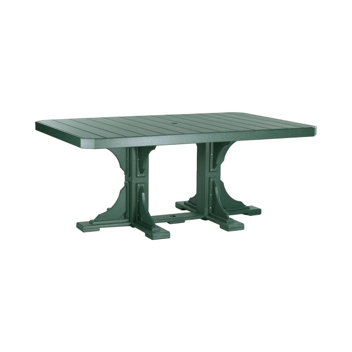 Classic Outdoor Dining Table - 6' Long forest-green Dining Height (30")