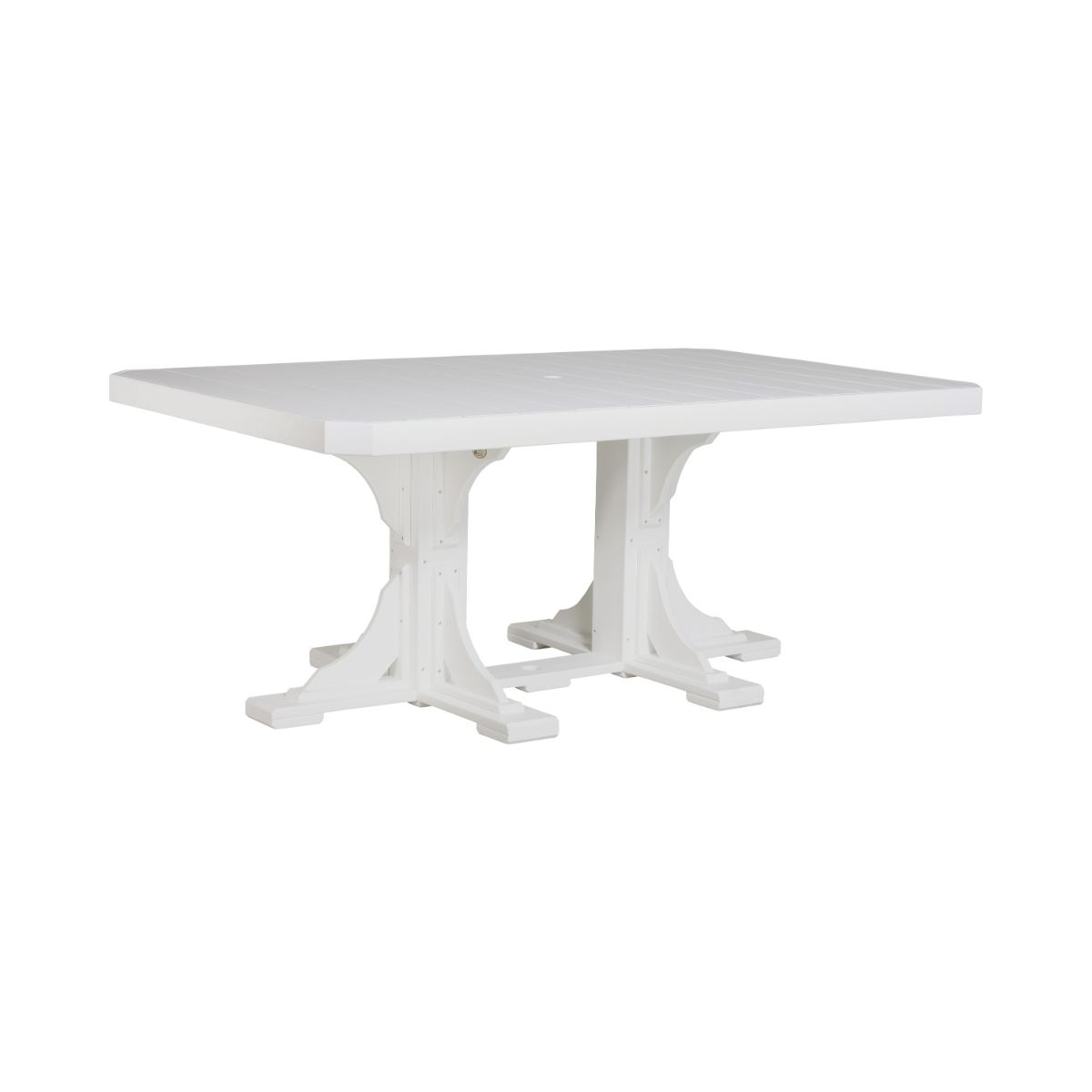 Classic Outdoor Dining Table - 6' Long white Dining Height (30")