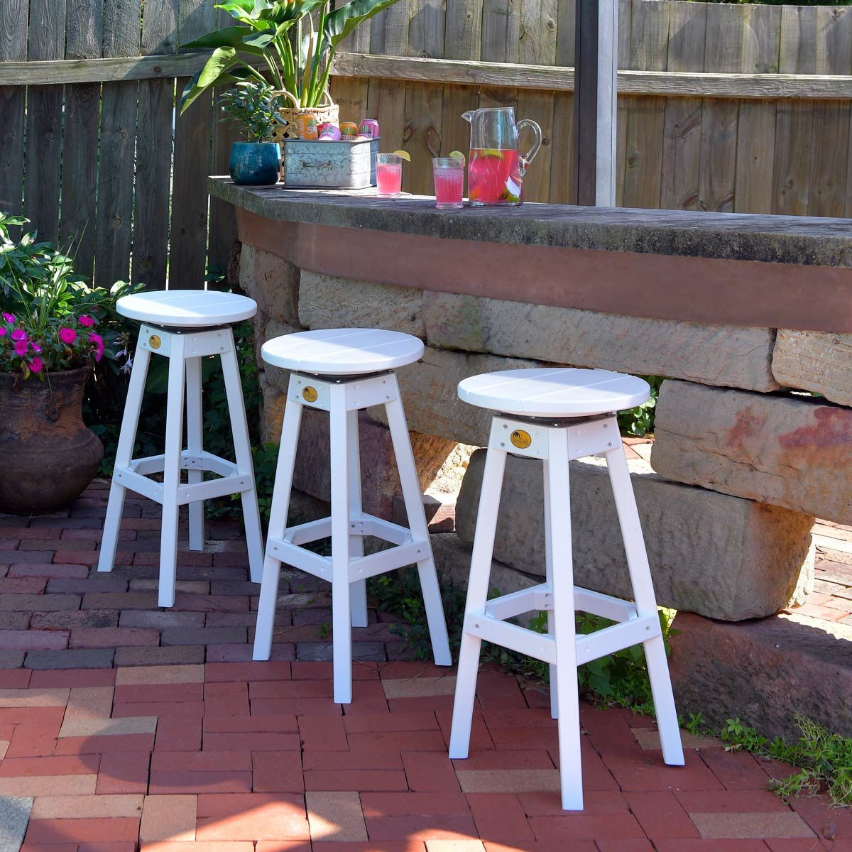 Classic Patio Bar Stool antique-mahogany