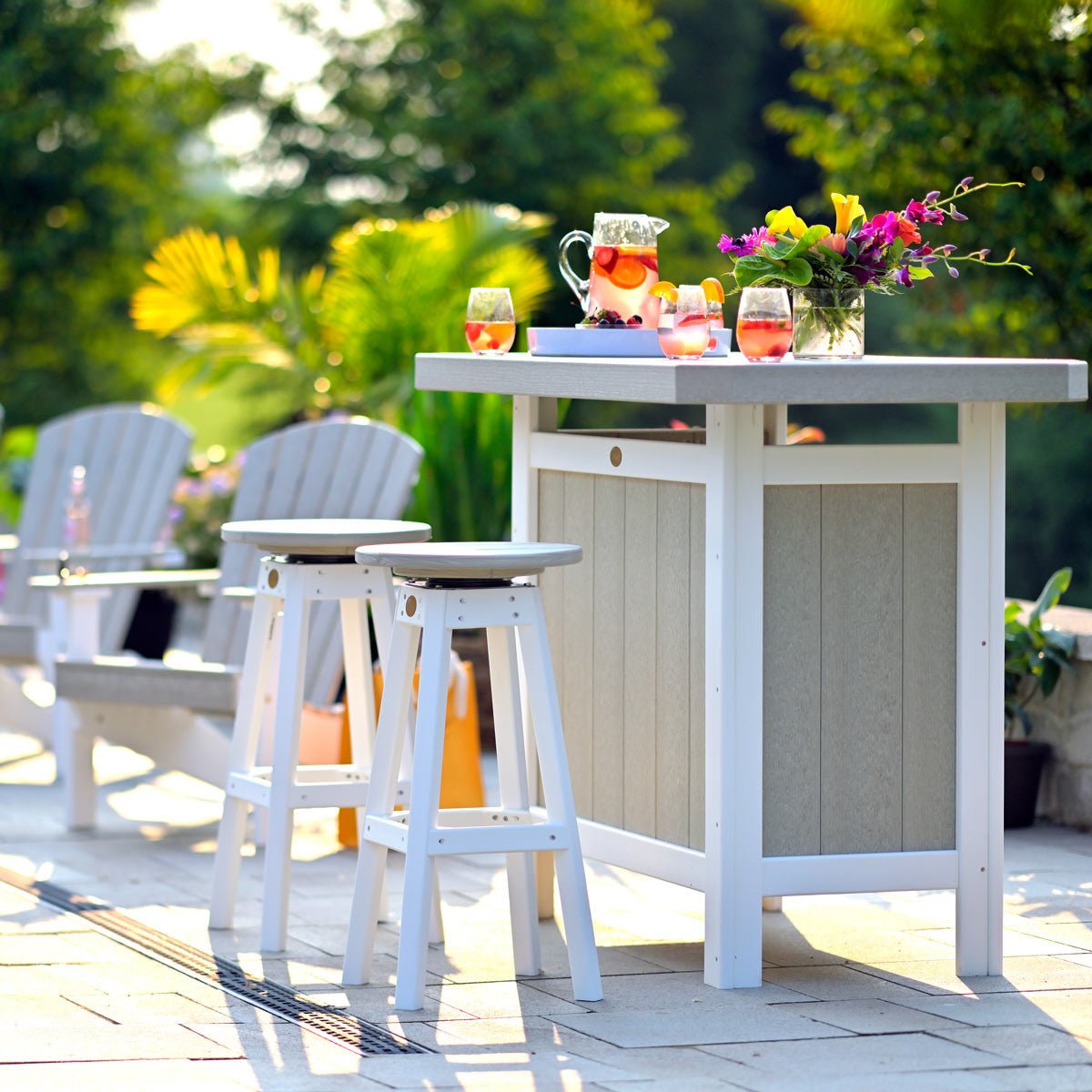 Classic Patio Bar Stool antique-mahogany