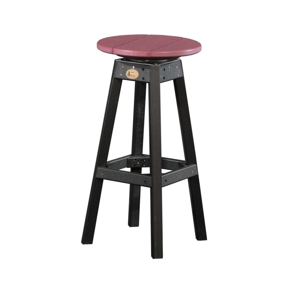 Classic Patio Bar Stool cherrywood-black