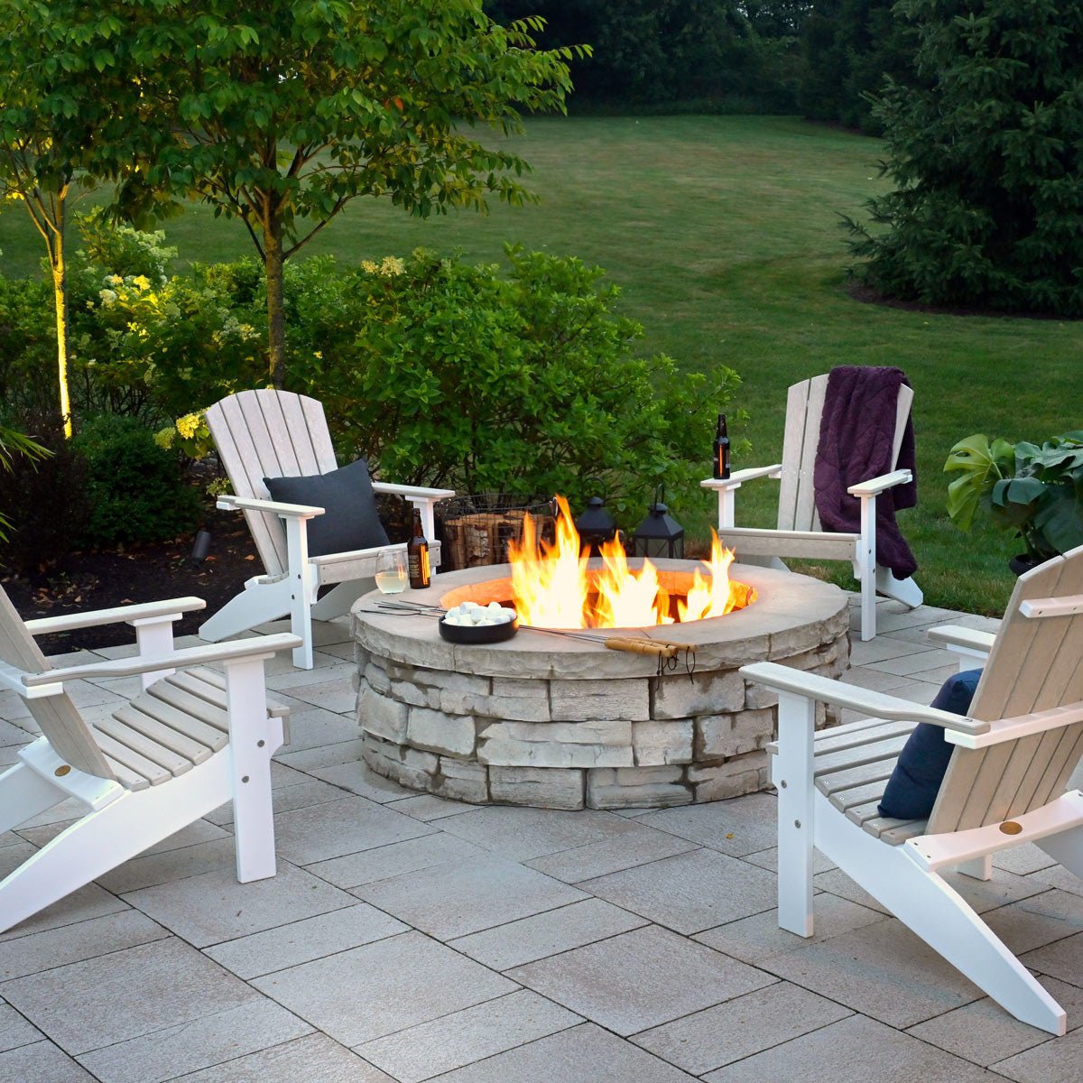 Classic Patio & Garden Adirondack Chair aruba-blue