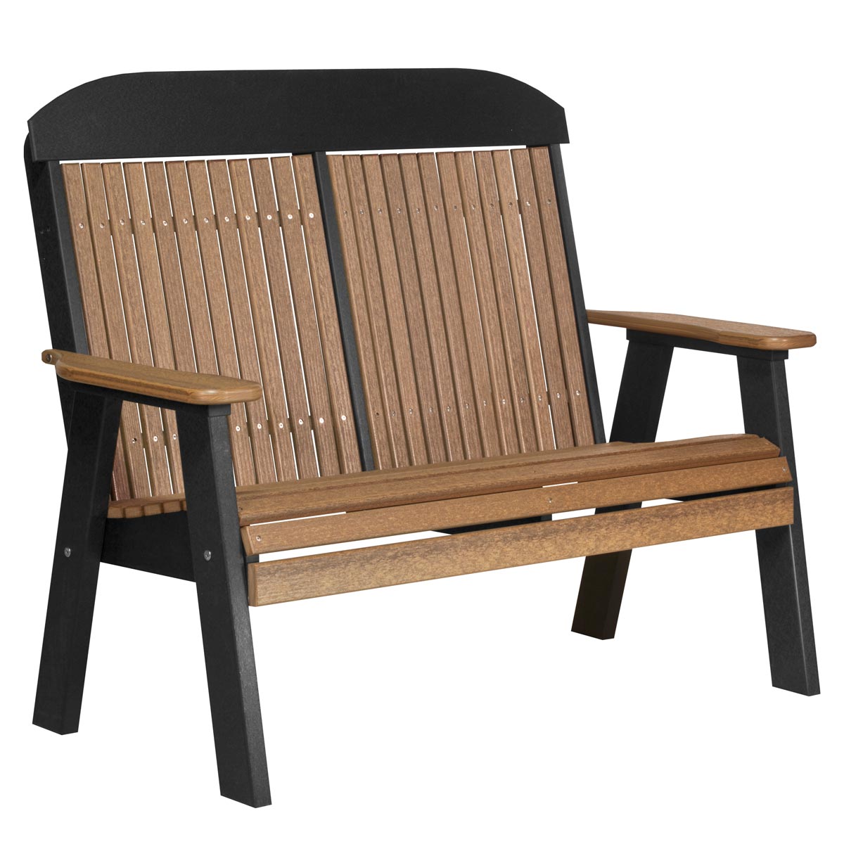Classic Patio & Garden Bench - 4' Wide antique-mahogany-black