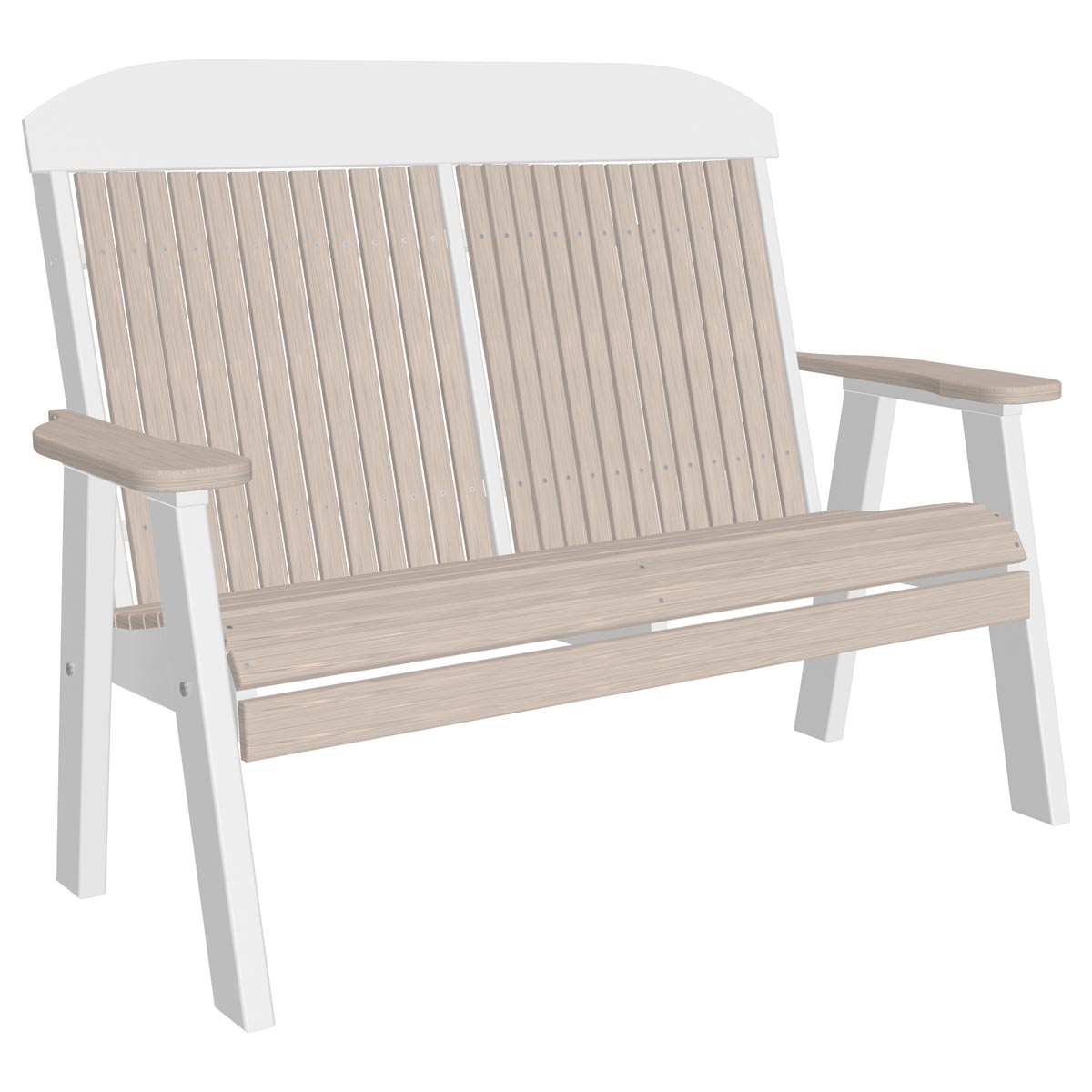 Classic Patio & Garden Bench - 4' Wide birch-white