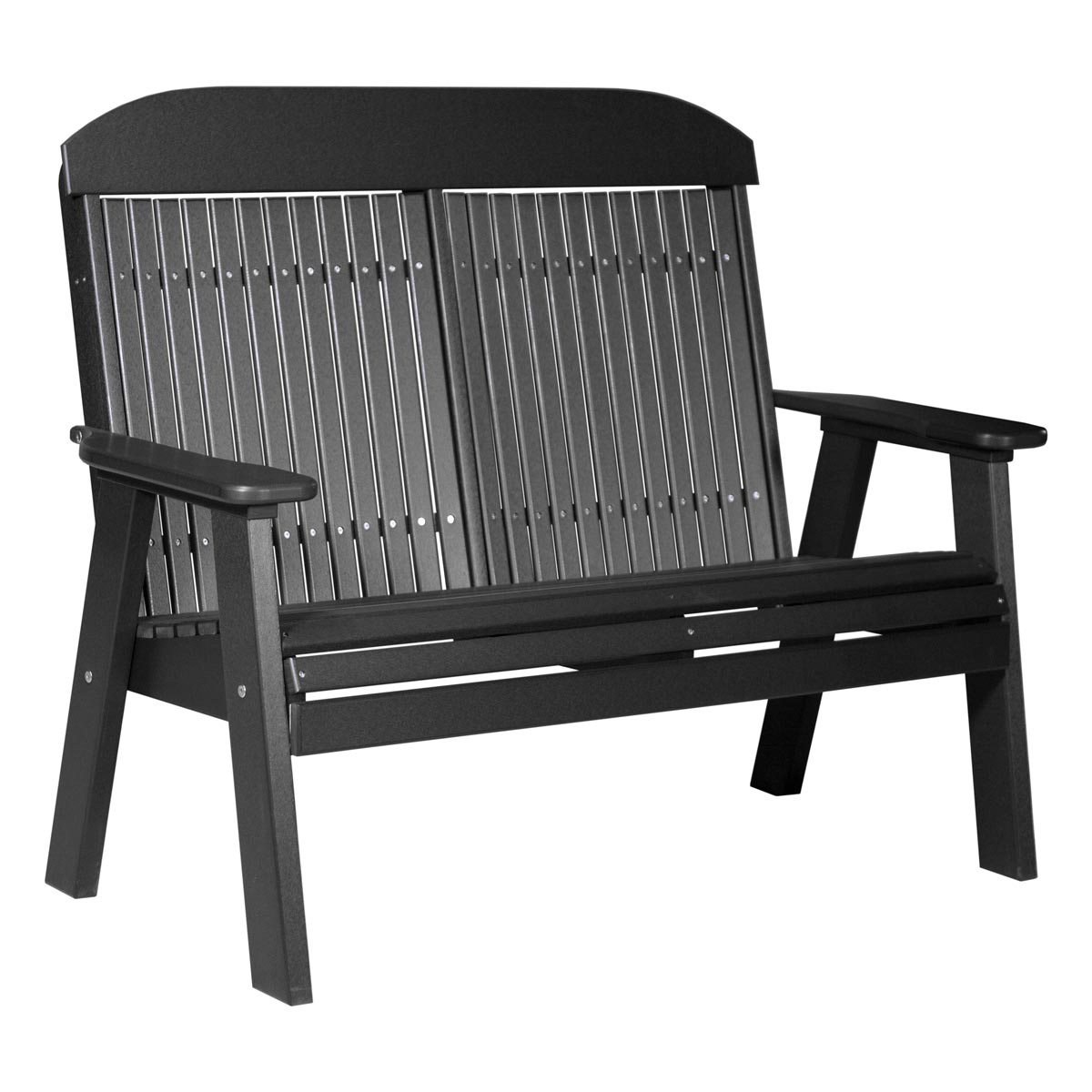 Classic Patio & Garden Bench - 4' Wide black