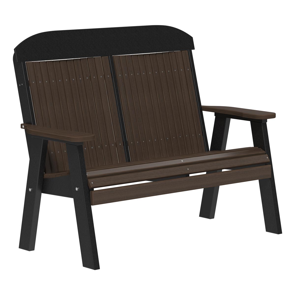 Classic Patio & Garden Bench - 4' Wide brazillian-black-walnut