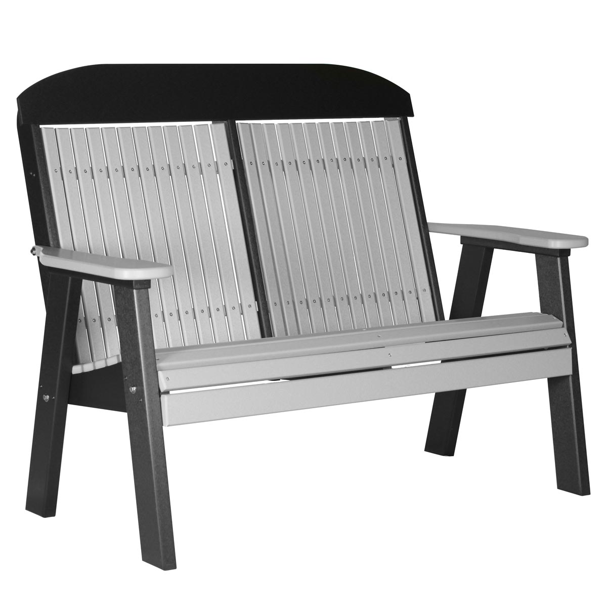 Classic Patio & Garden Bench - 4' Wide dove-gray-black