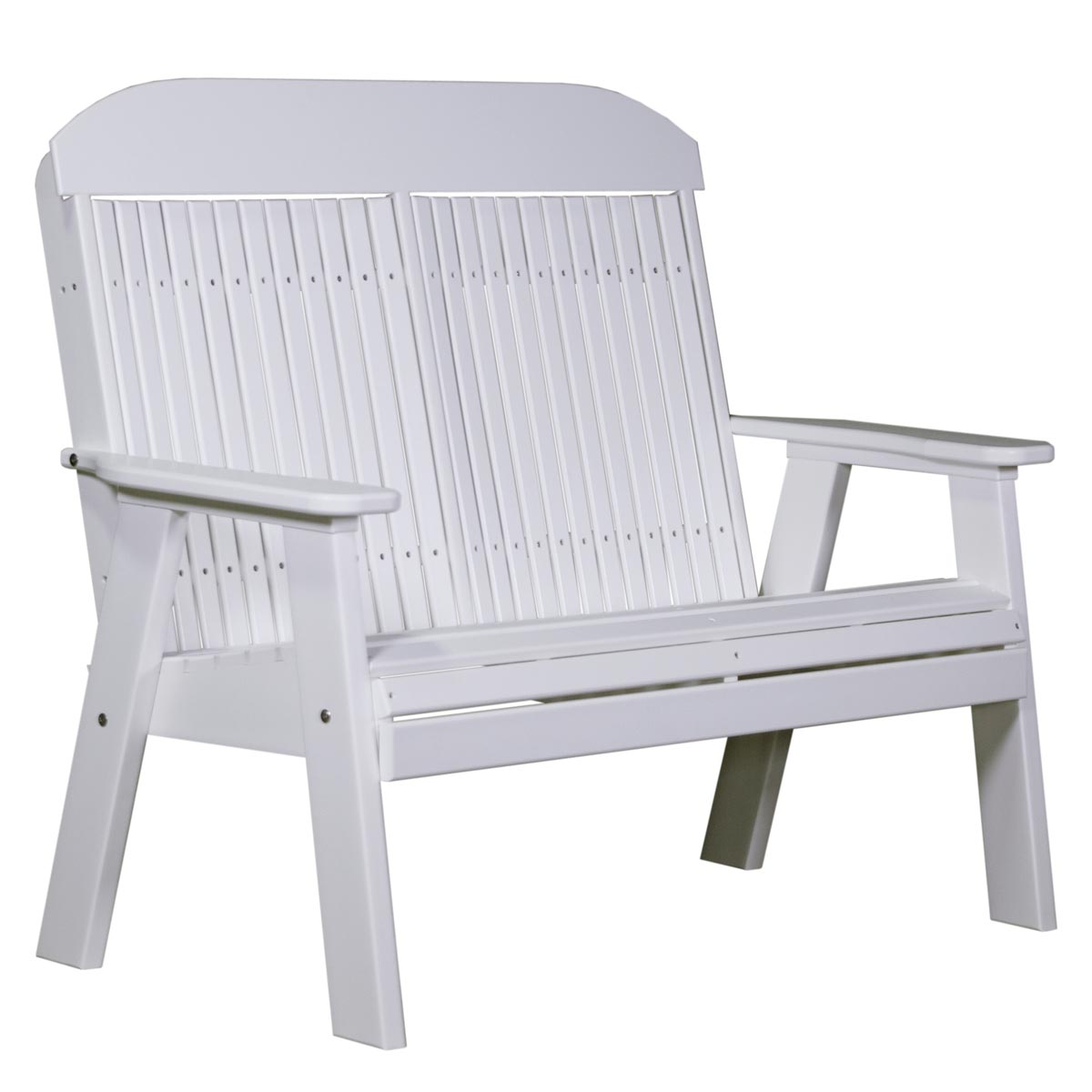 Classic Patio & Garden Bench - 4' Wide white