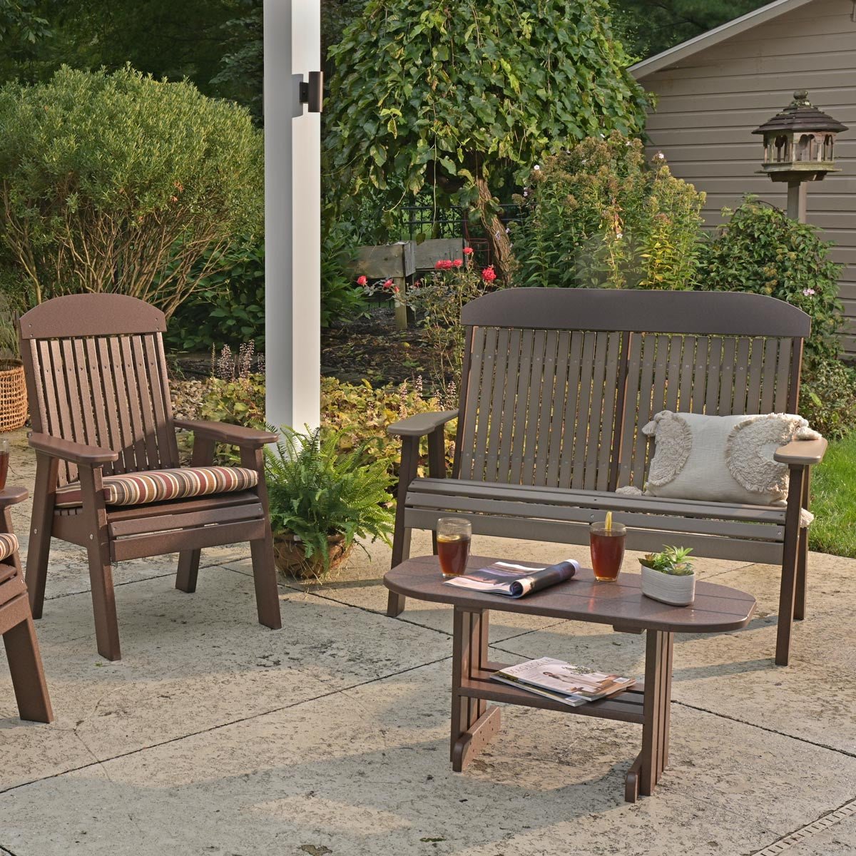 Classic Patio & Garden Chair antique-mahogany