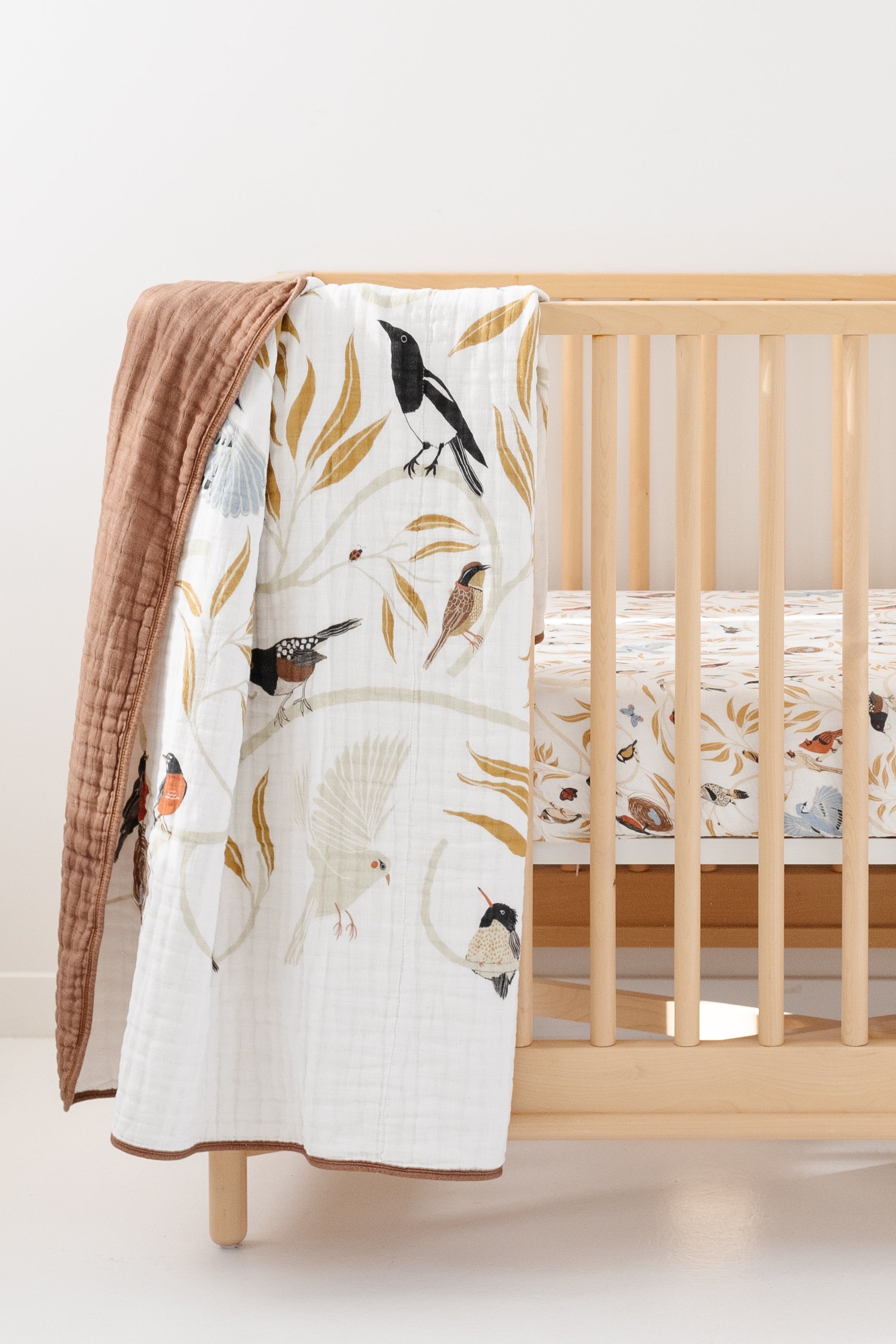 For the Birds Quilt - Cotton Muslin Blanket