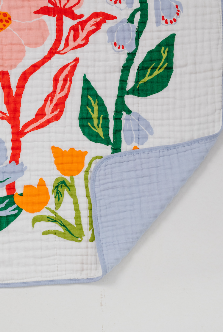 Cottage Garden Quilt - Cotton Muslin Blanket