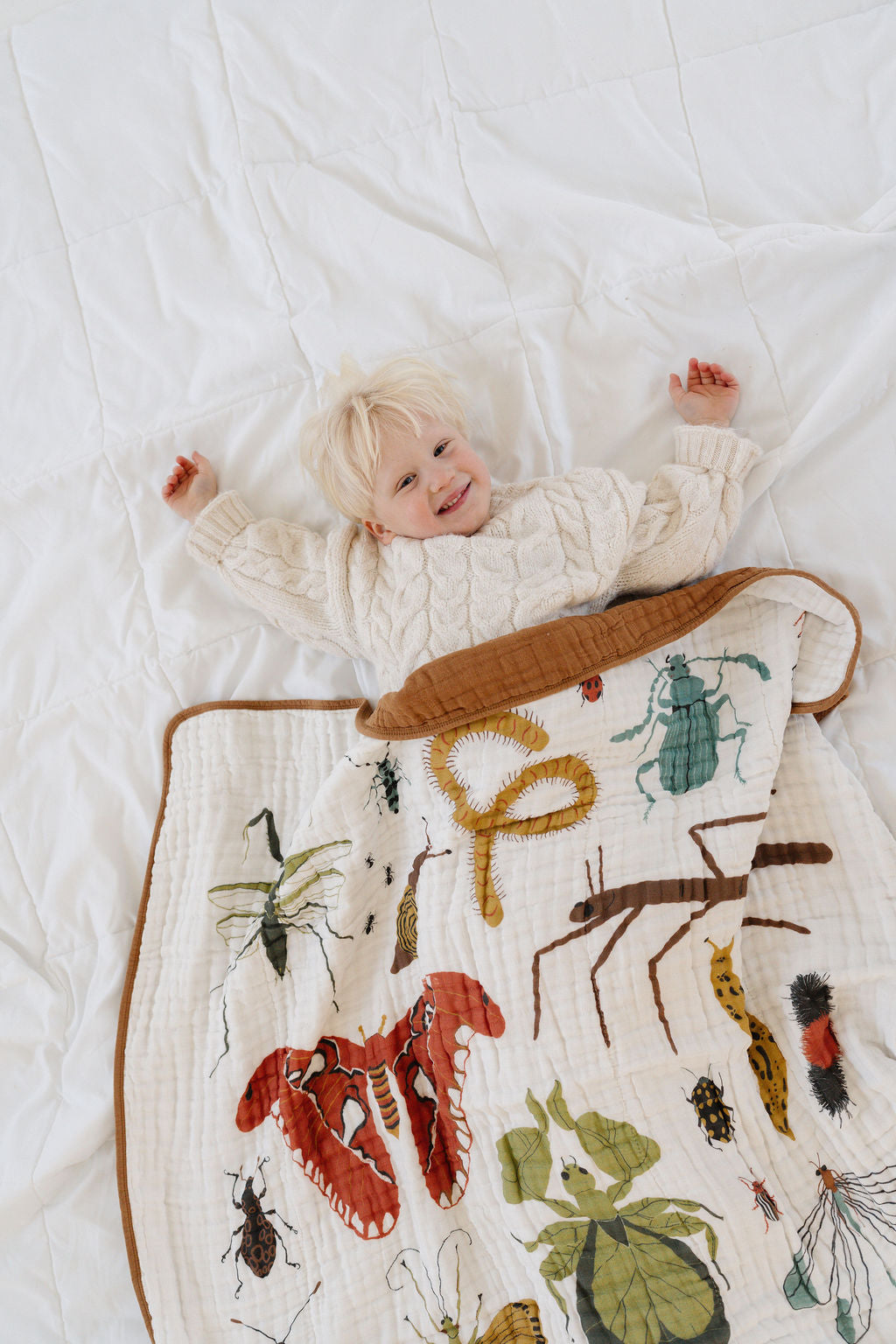 Cutie Crawlies Bug Quilt - Cotton Muslin Blanket