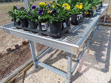 Commercial Grade Plant Stand - 8' Aluminum Bench add 1 bench (1 total) option3