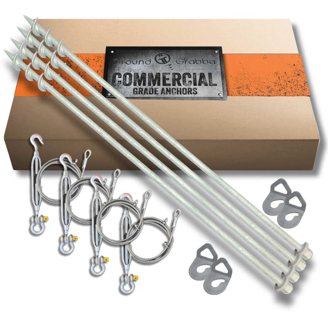 Complete Ground Anchor System – Tiny Homes, Shelters & Modular Buildings 4 Earth Anchor Kit option3