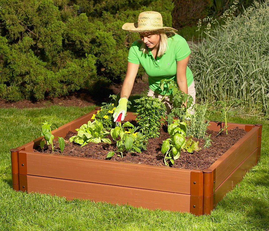 Composite Raised Garden Bed - 4' x 4' 5.5" Tall