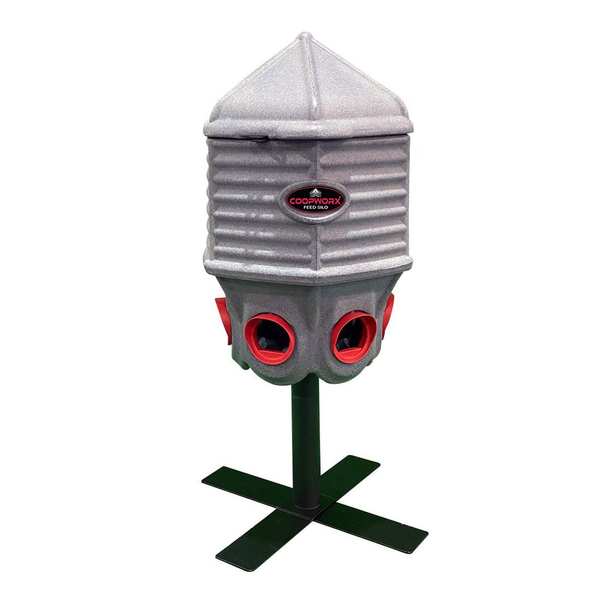 CoopWorx Silo Chicken Feeder - 40 lbs Single Post