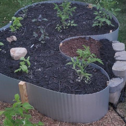 Corrugated Metal Landscape Edging - 10' Lengths 6 inches tall x 10 feet long Rusted