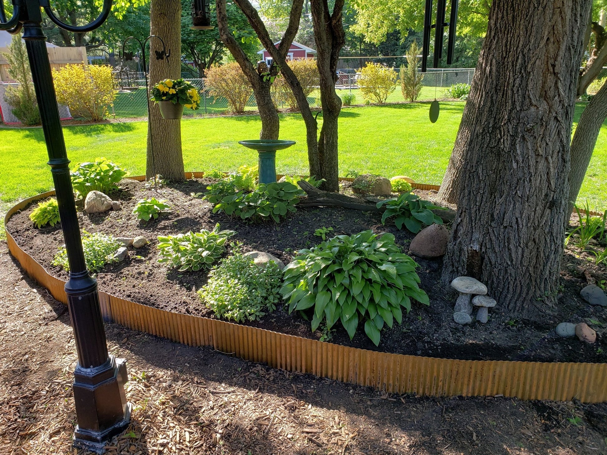 Corrugated Metal Landscape Edging - 10' Lengths 6 inches tall x 10 feet long Rusted