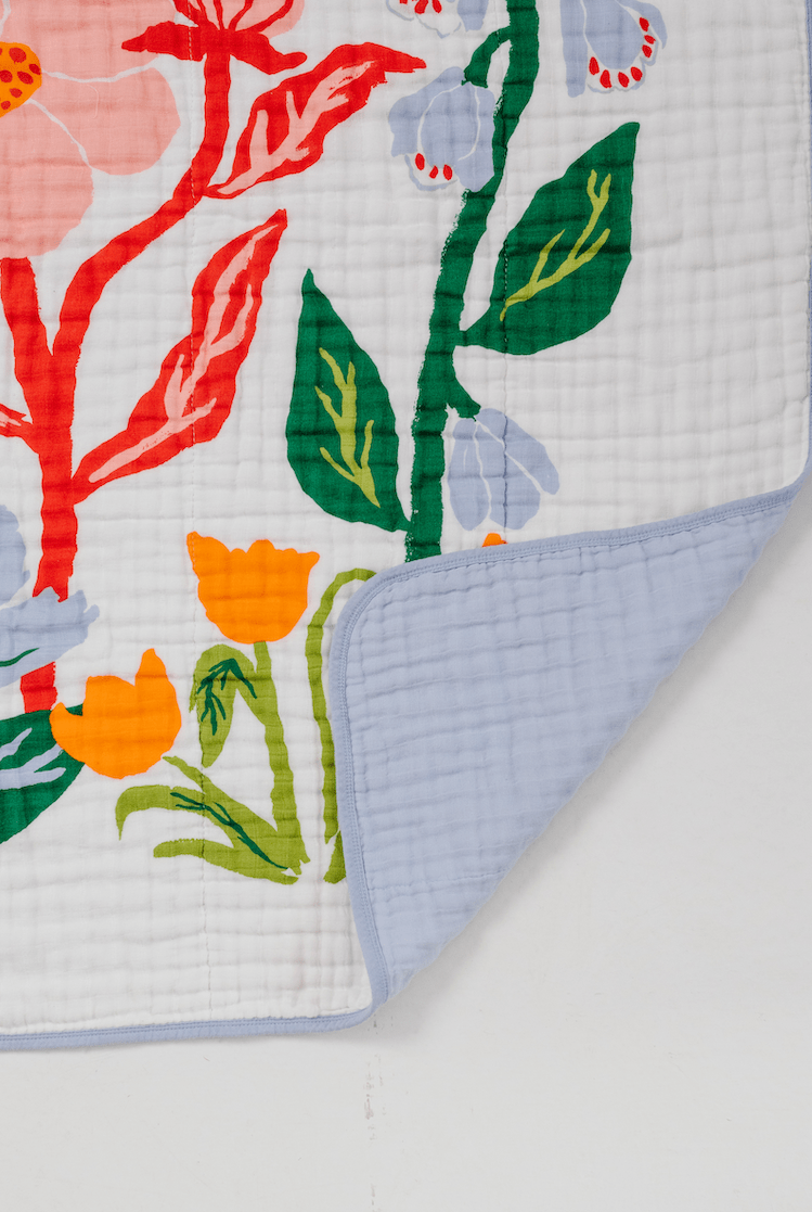 Cottage Garden Quilt - Cotton Muslin Blanket