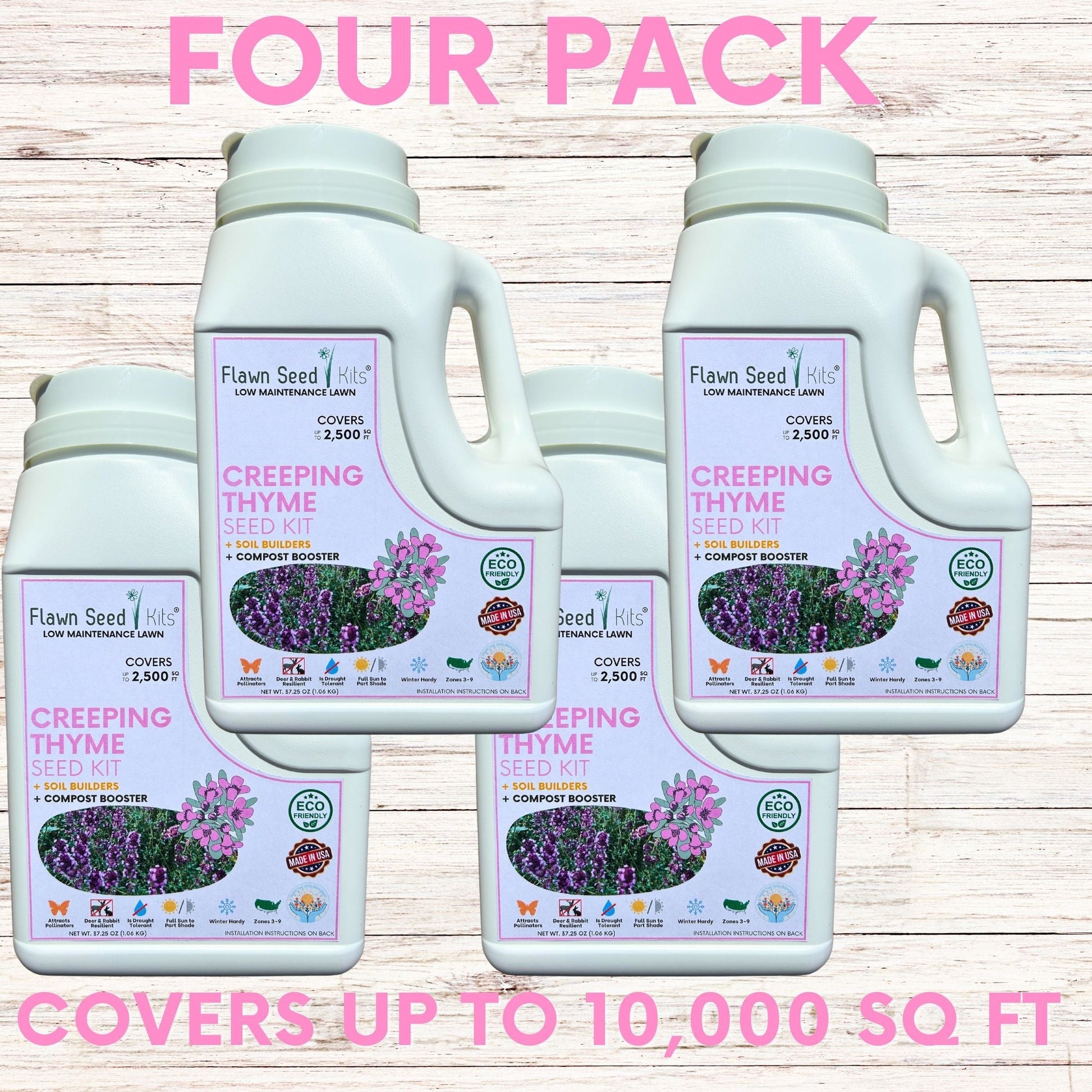 Creeping Thyme Flowering Lawn & Groundcover - Seed Kit 250 sq ft
