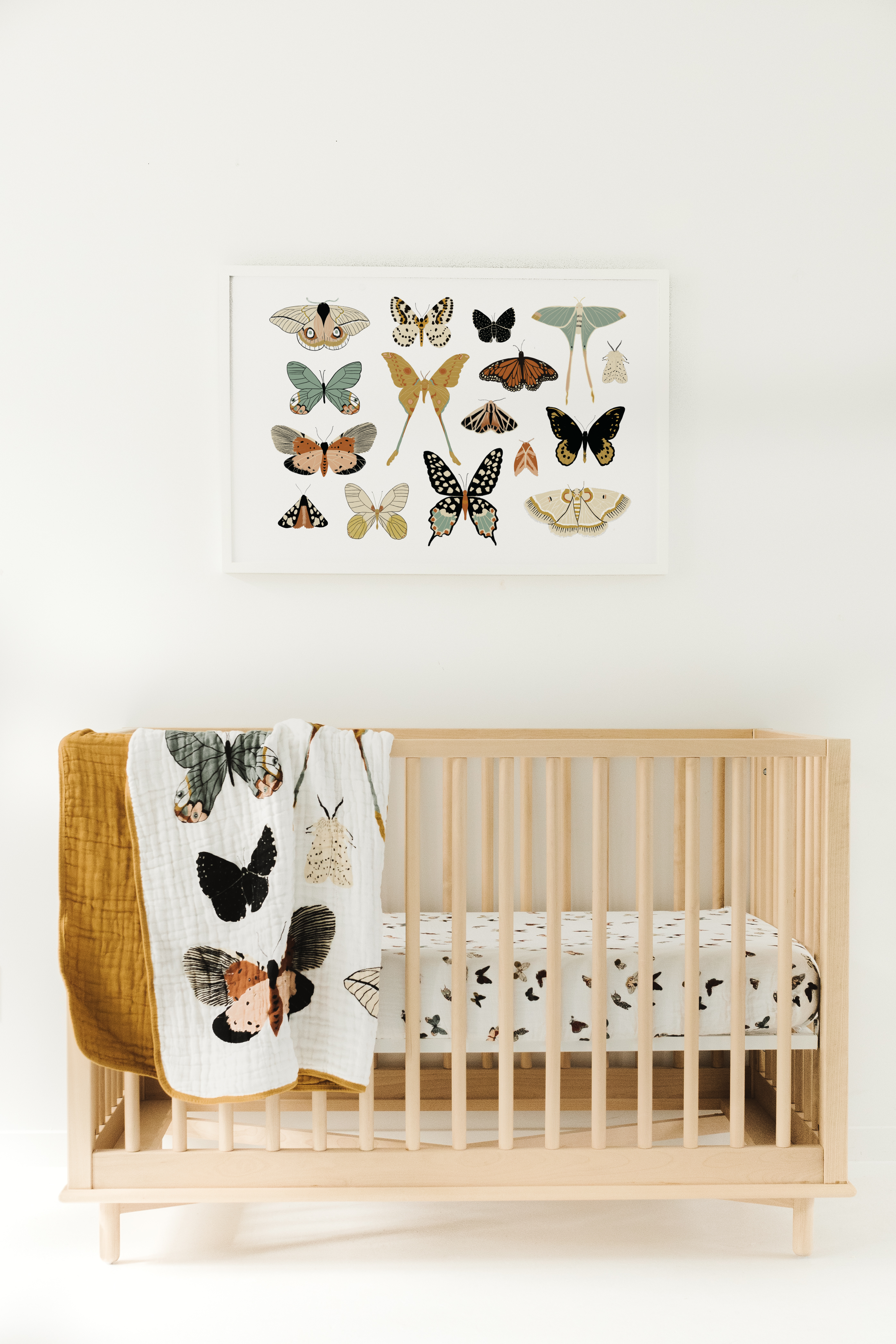 Butterfly Collector Quilt - Cotton Muslin Blanket