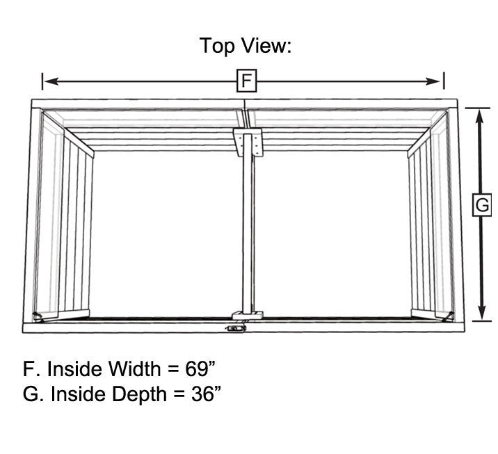 3' x 6' Raised Garden Bed With Hinged Fencing