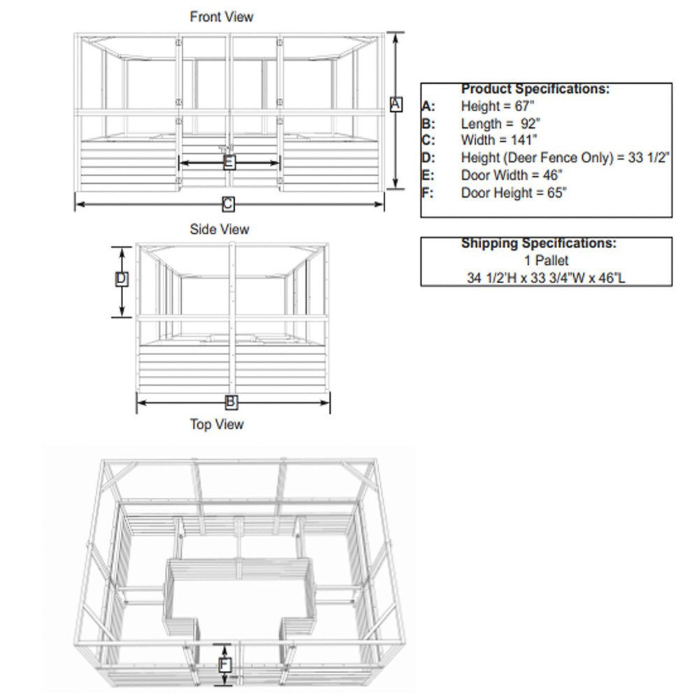 Deer Proof Cedar Complete Raised Garden Bed Kit - 12' x 8'