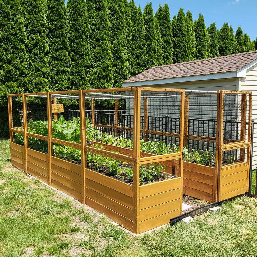 Deer Proof Cedar Complete Raised Garden Bed Kit - 8' x 16'