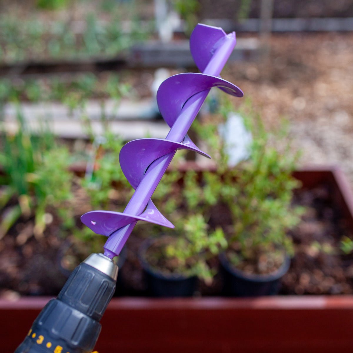 DIY Planting & Mixing Garden Auger - 3" x 12" Black