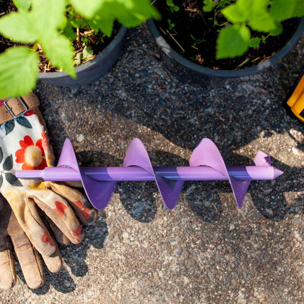 DIY Planting & Mixing Garden Auger - 3" x 12" Black
