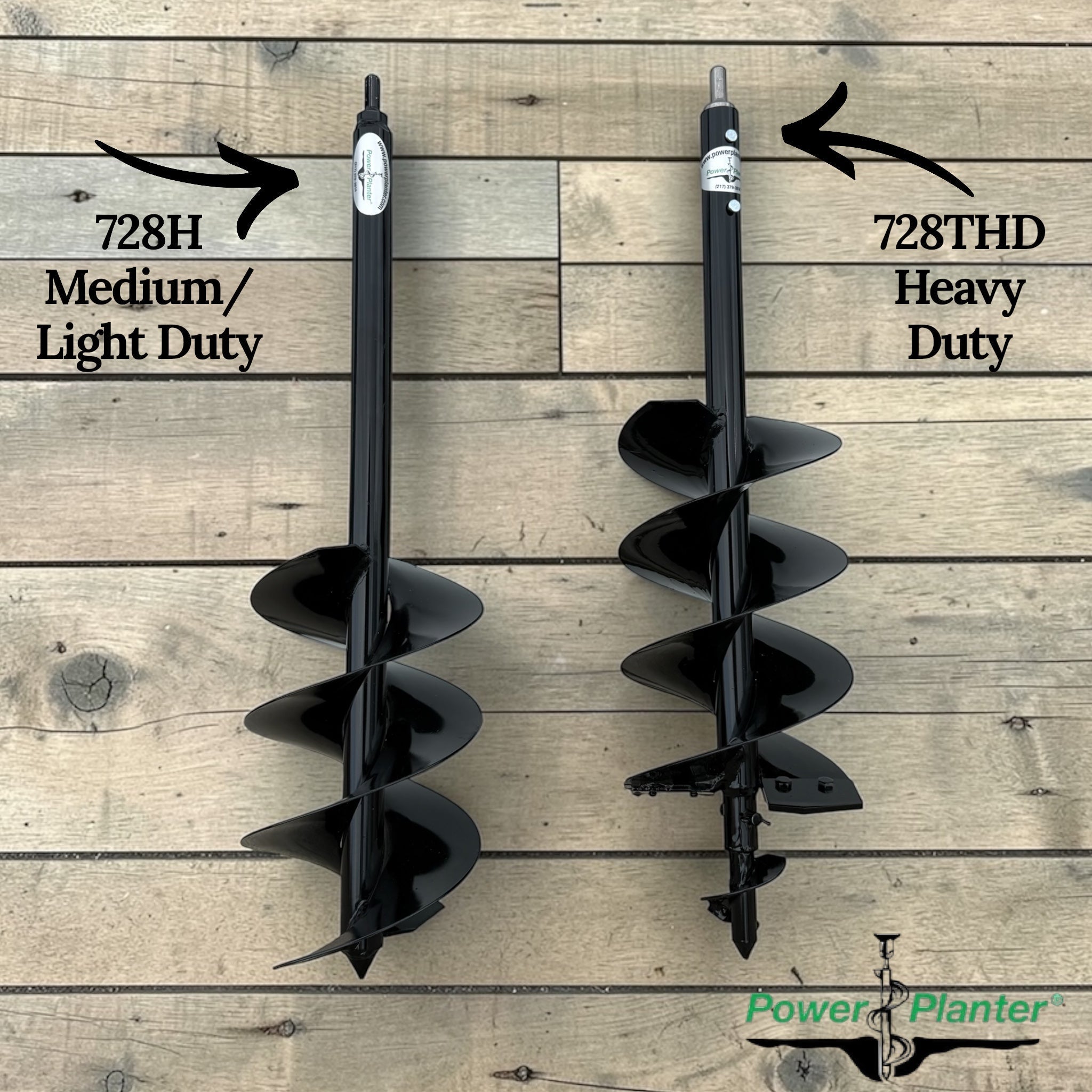 Fence Post Hole & Gallon Pot Garden Auger - 7" x 28" Light-Medium Duty or Home Use