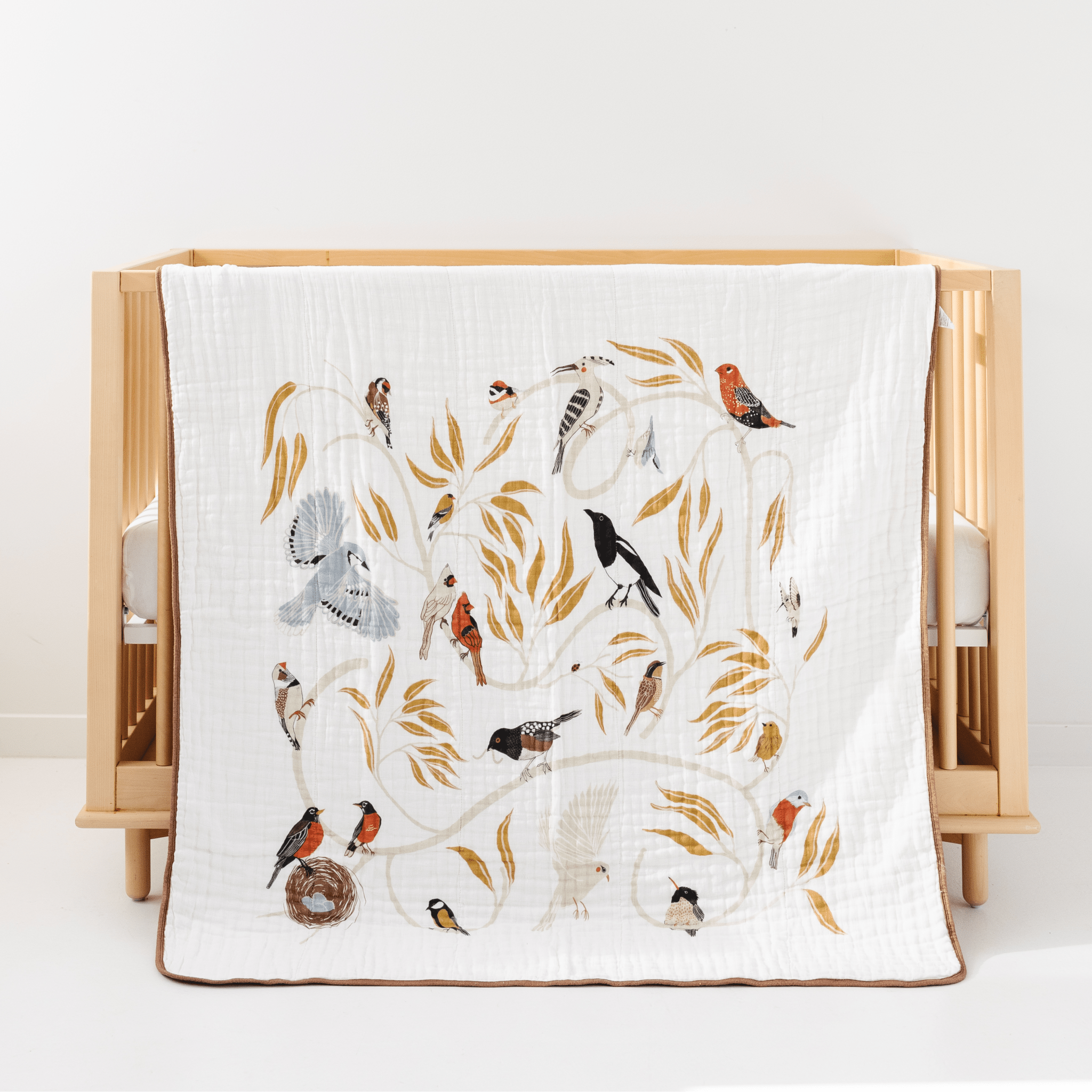 For the Birds Quilt - Cotton Muslin Blanket option3