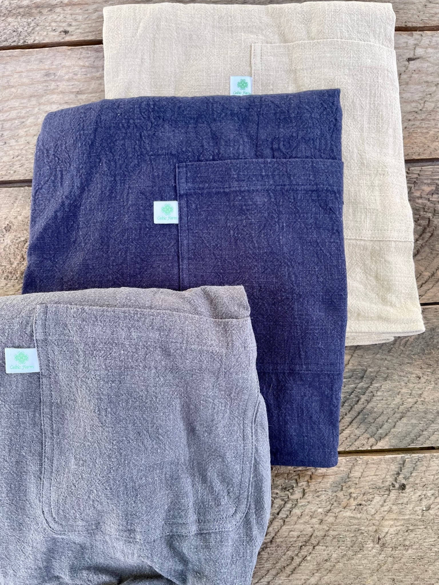 French Style Crossback Apron - Linen (Sand) option3