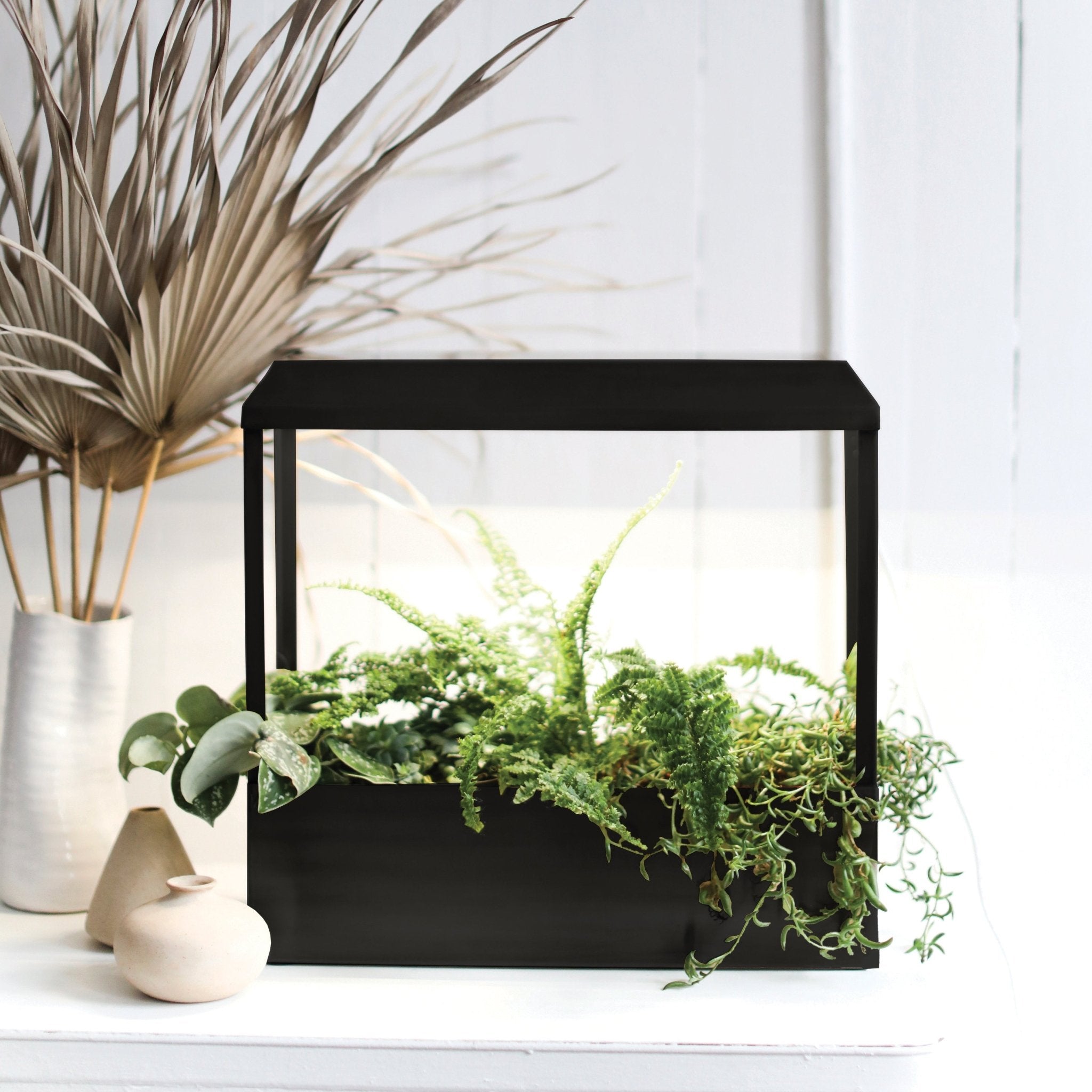 Full-Spectrum LED Smart Growhouse Planter Brass