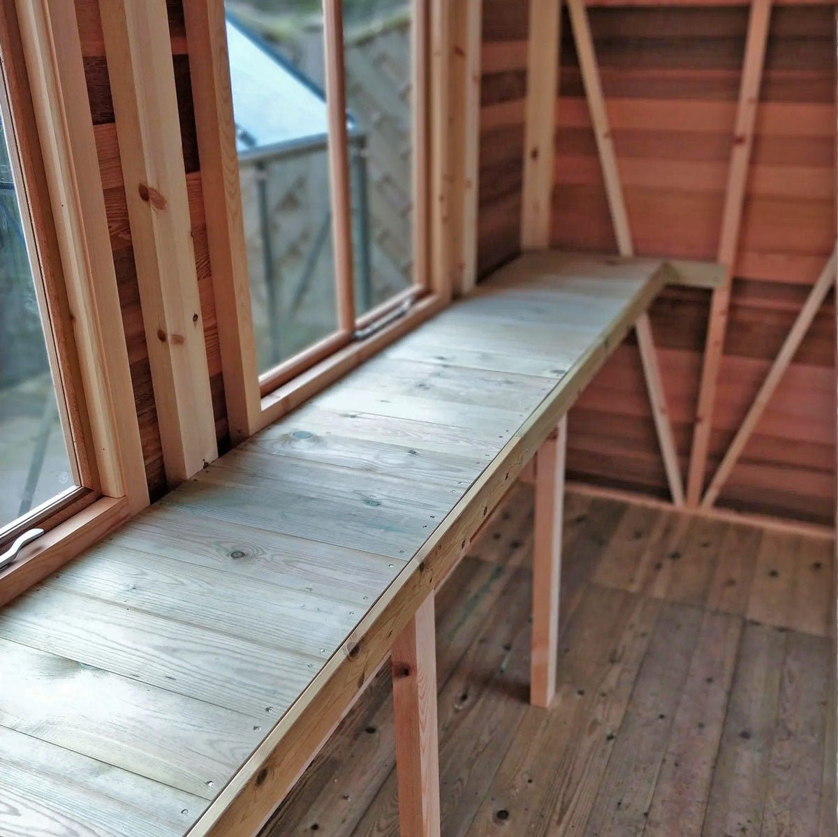 Fusion Cedar Greenhouse and Workshop 10' Long Left