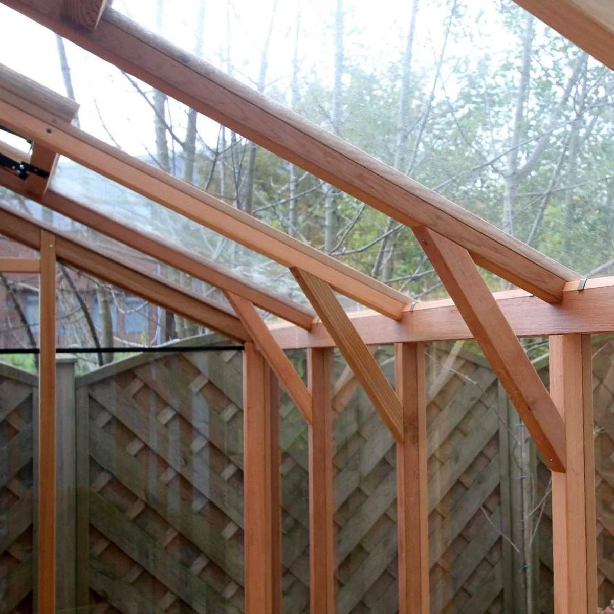 Fusion Cedar Greenhouse and Workshop 10' Long Left