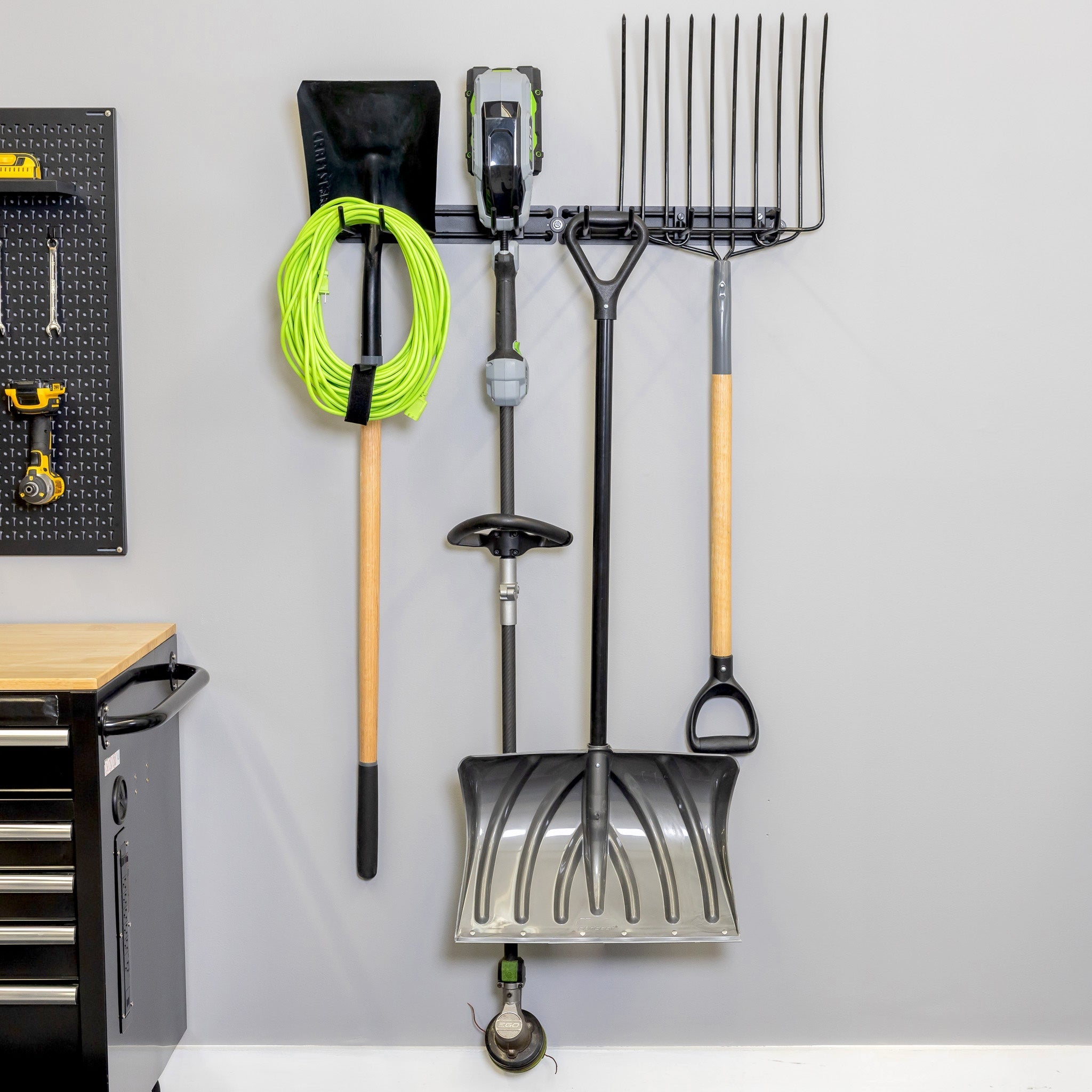 Multi-Use Adjustable Wall Track - 32" Long Tool Organizer