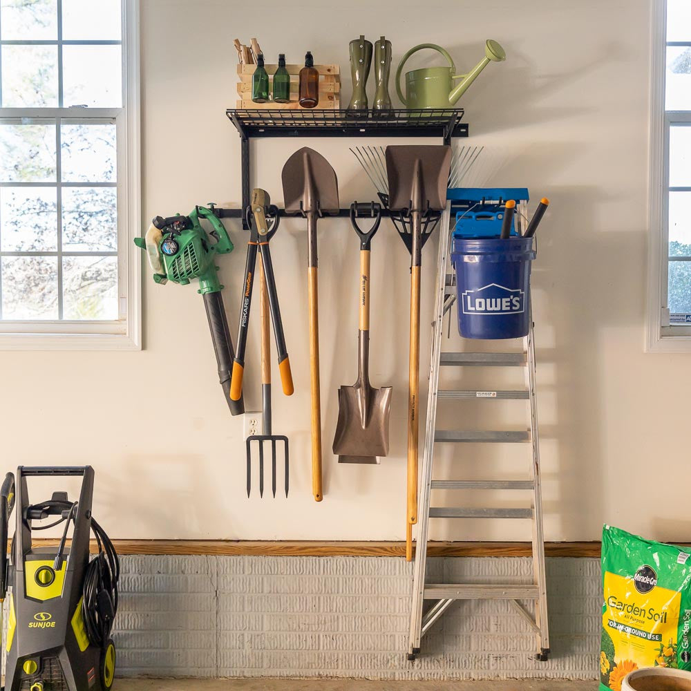 Wall-Mounted G-Tool Wire Shelf & Storage System – 4' Tool Organizer