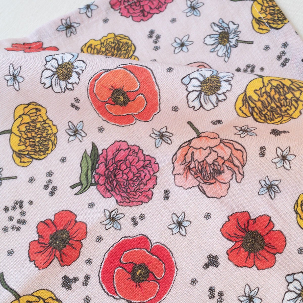 Garden Flora Linen Table Napkins - Set of 2
