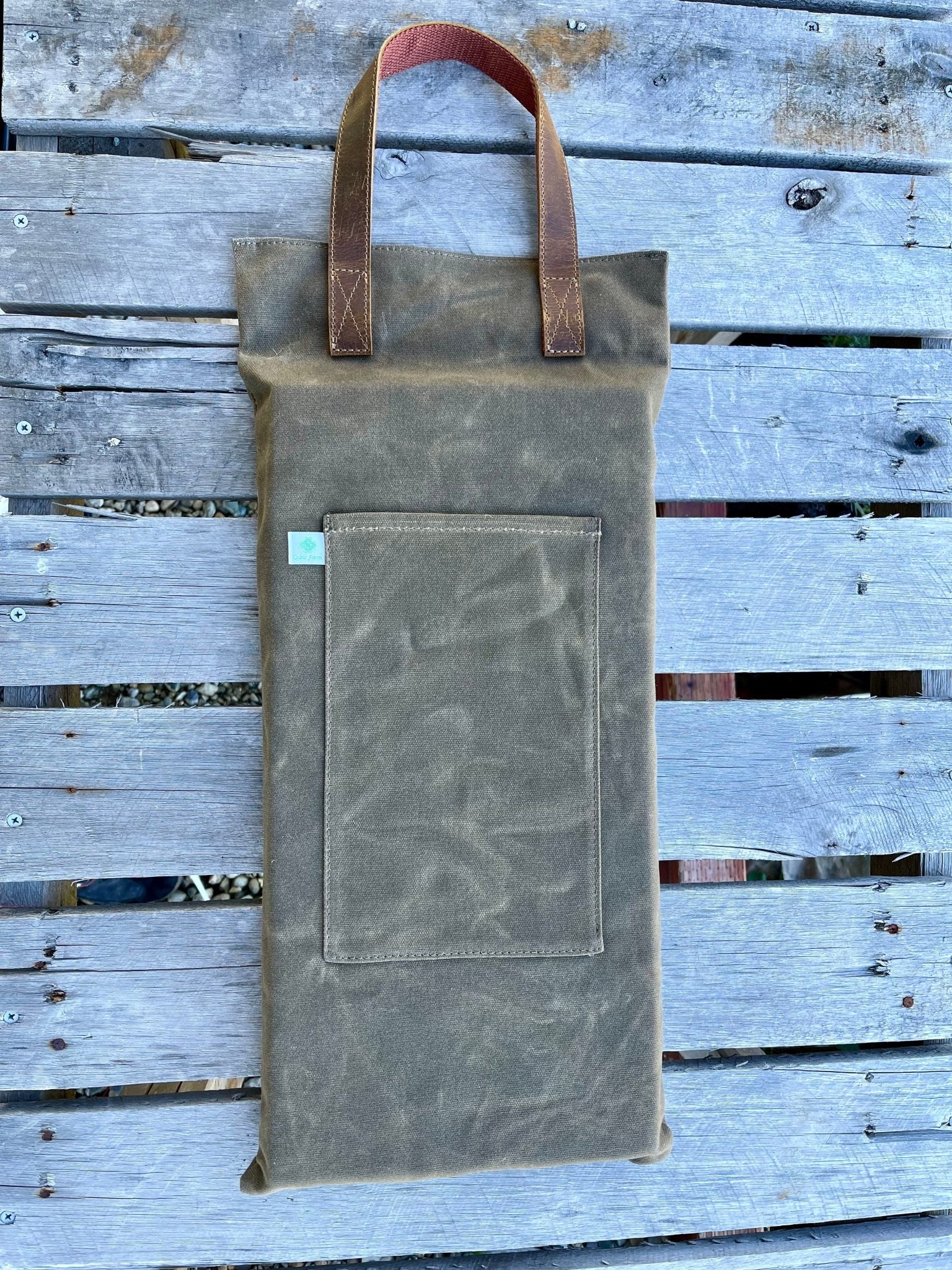 Waxed Canvas Garden Knee Saver - Kneeling Pad