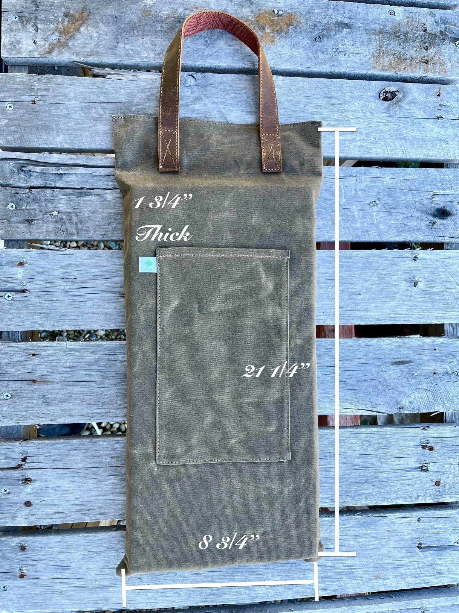 Waxed Canvas Garden Knee Saver - Kneeling Pad