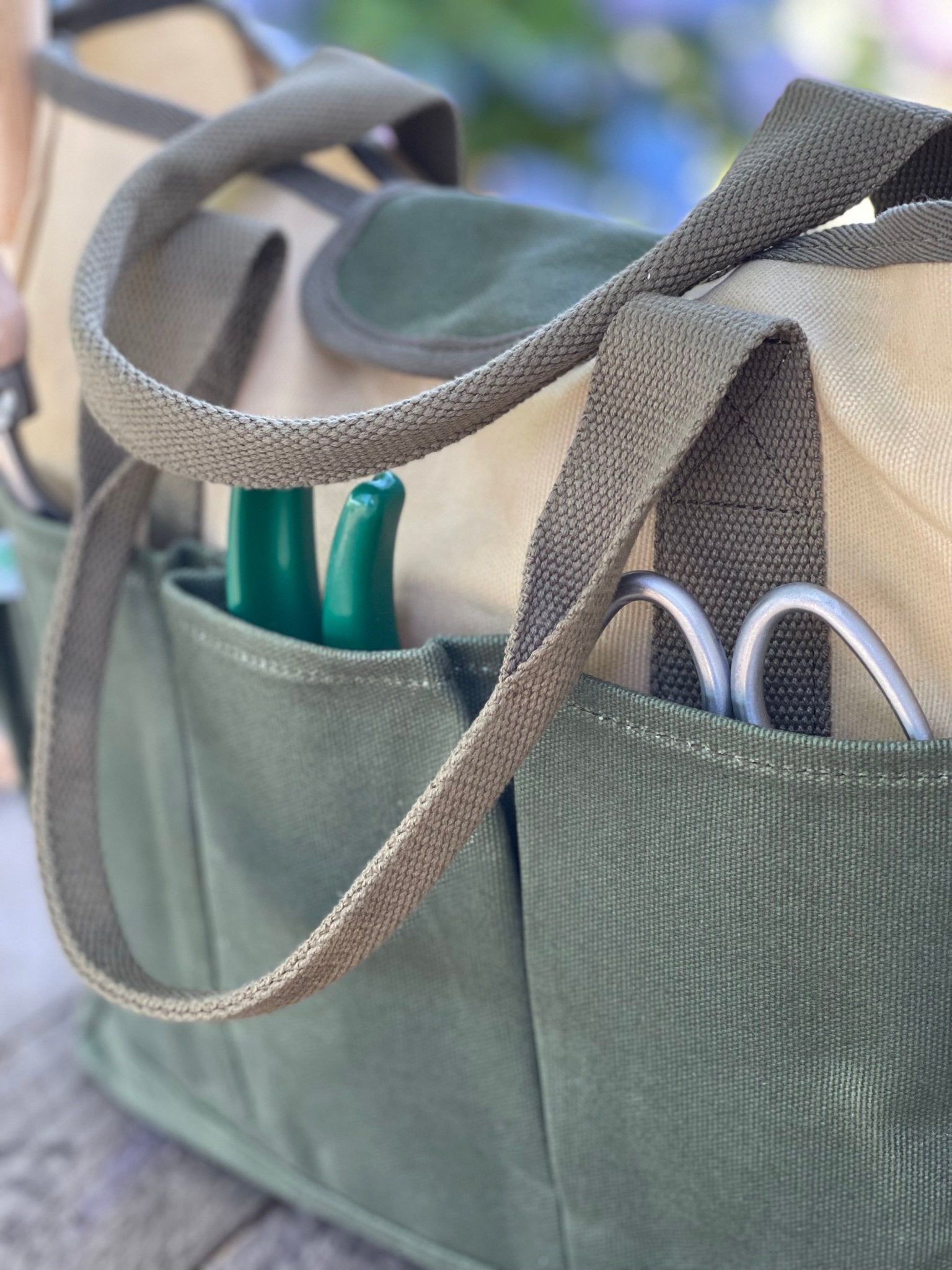 Waxed Canvas Garden Tool Bag & Organizer