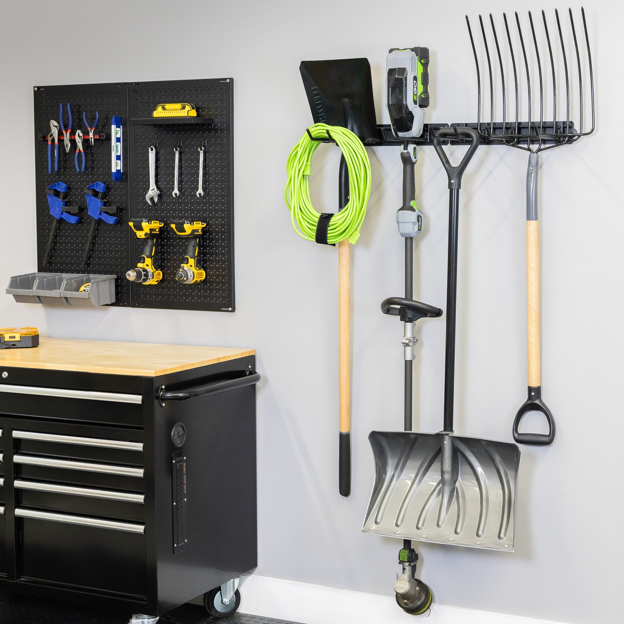 Multi-Use Adjustable Wall Track - 32" Long Tool Organizer