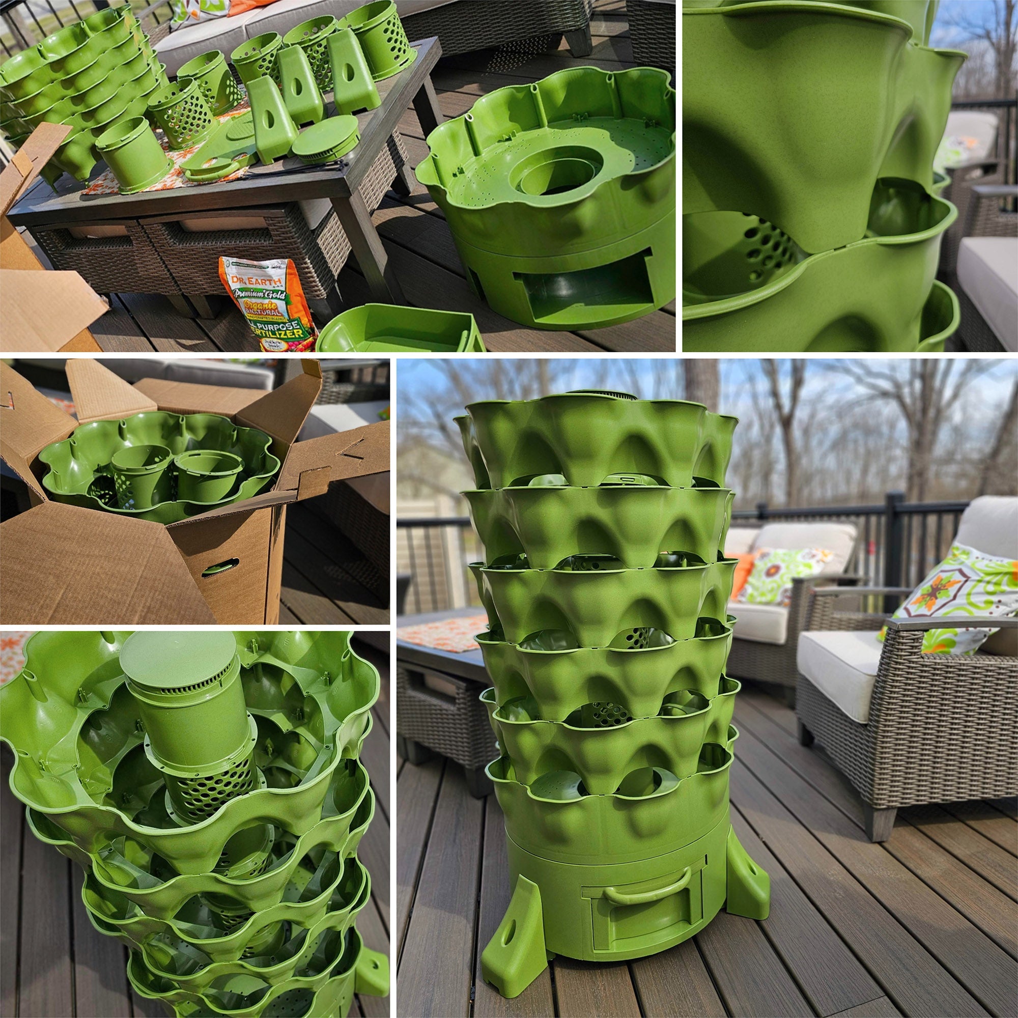 Garden Tower 2™ 50-Plant Vertical Garden Planter & Composter Terracotta option3