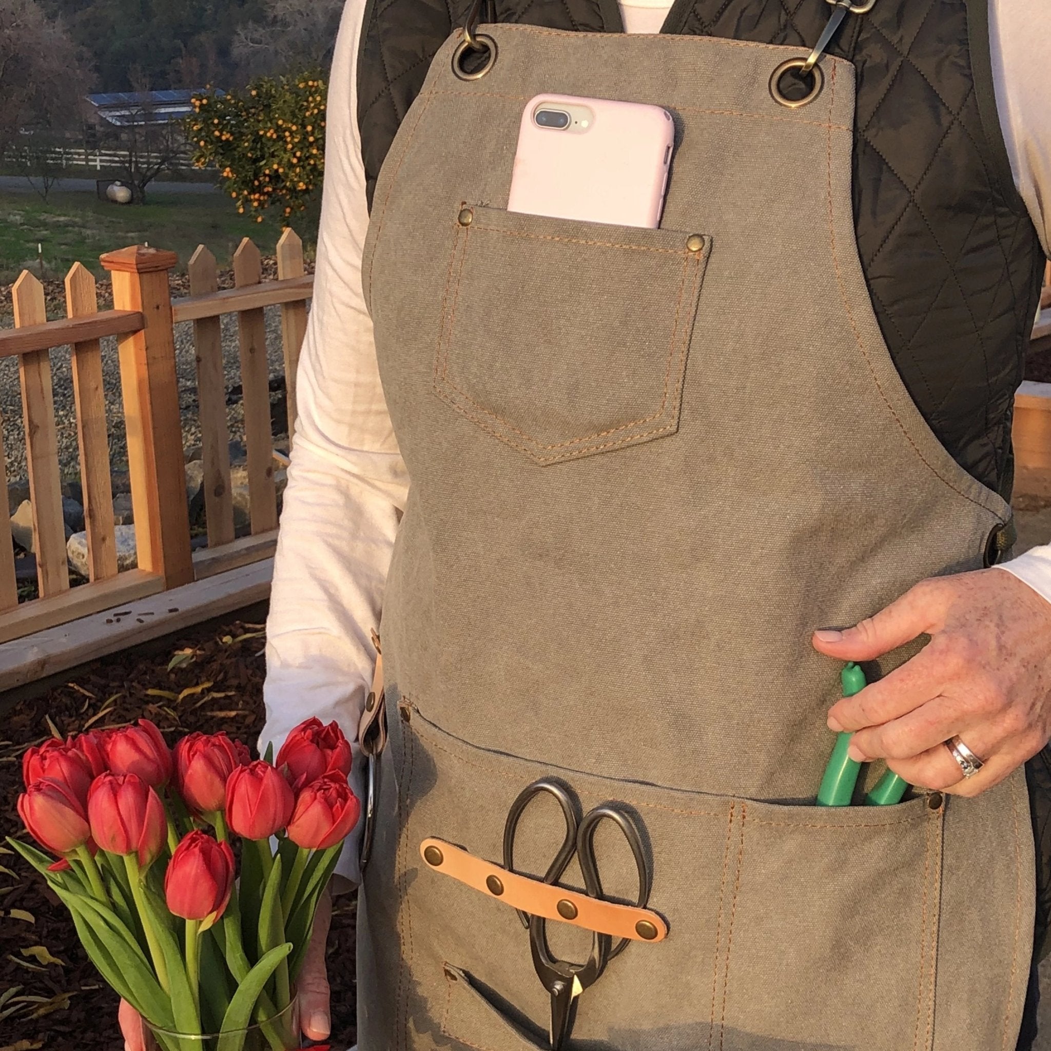 Waxed Canvas Gardening Apron