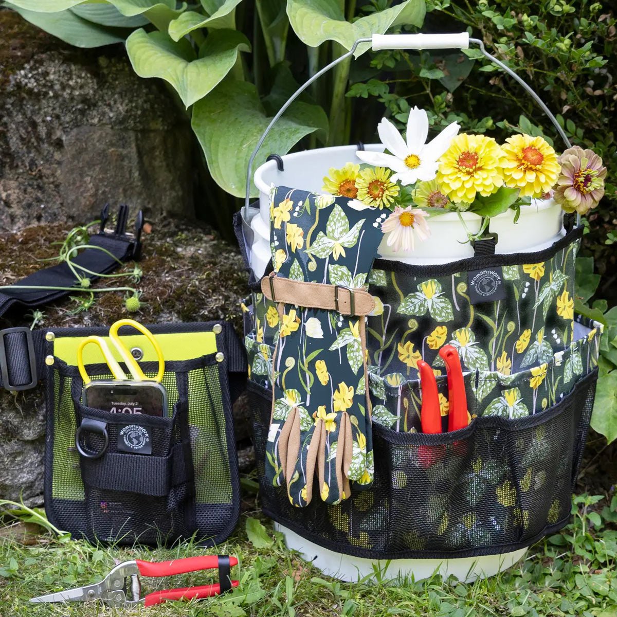 Gardening Tool Bucket Caddy Woodland Pattern option3