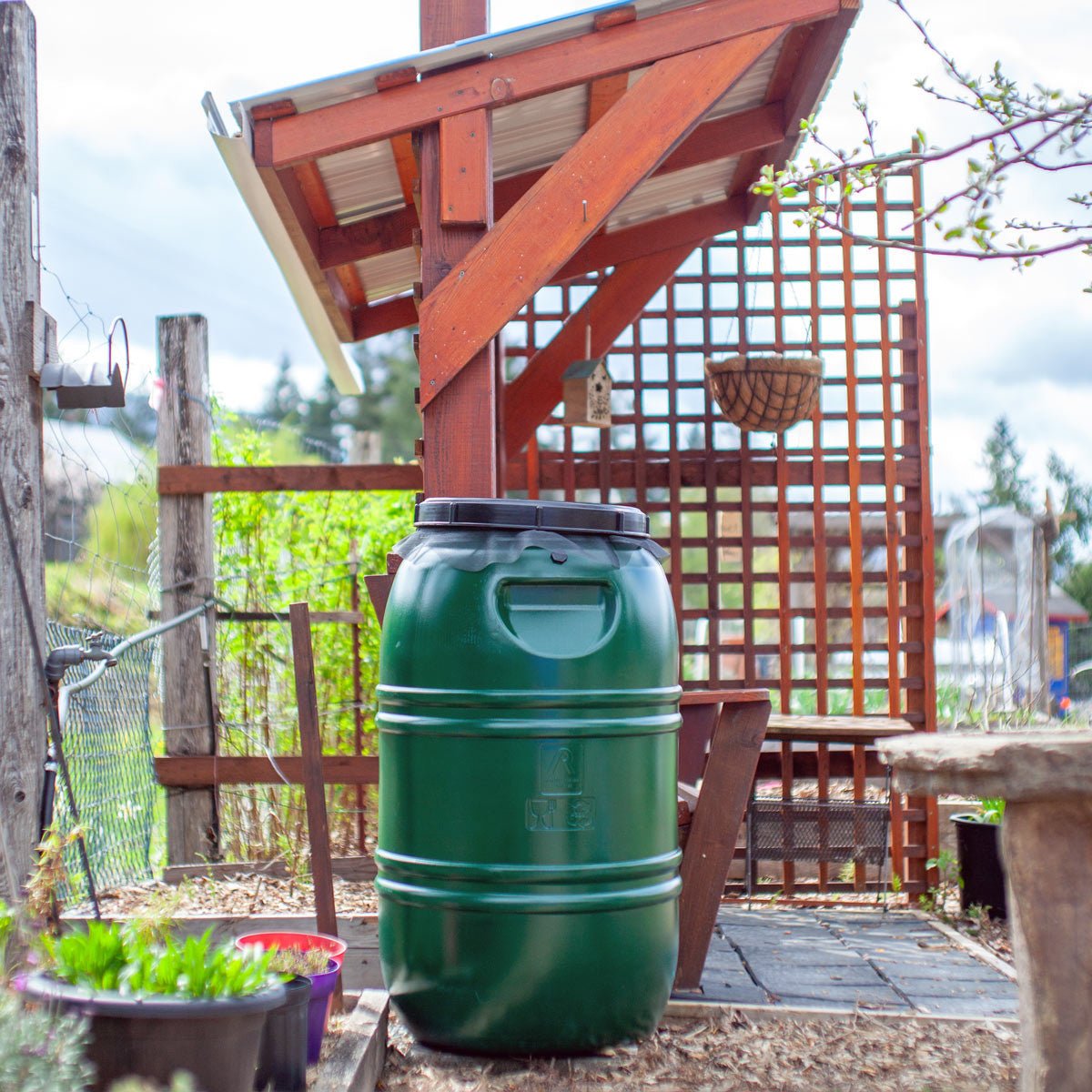 Great American Rain Barrel - 60 Gallon Earth Brown